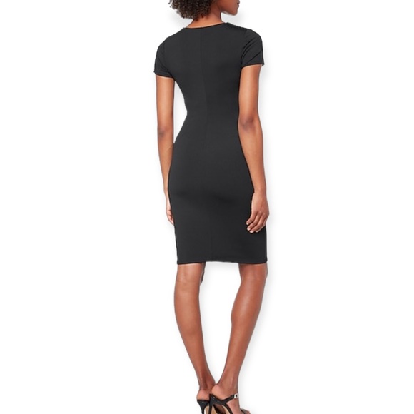 EXPRESS Black Body Contour Knot Front Sheath Dress M NWT - Picture 4 of 5